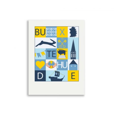 Poster Stadtmosaik Buxtehude (farbig) – Bild 4