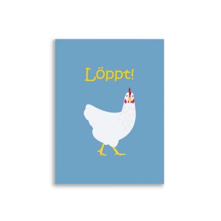 Tierposter Huhn „Löppt“ – Bild 4