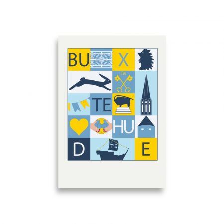 Poster Stadtmosaik Buxtehude (farbig) – Bild 2