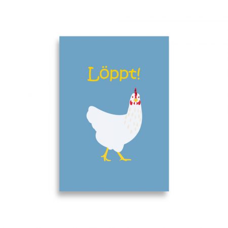 Tierposter Huhn „Löppt“ – Bild 2