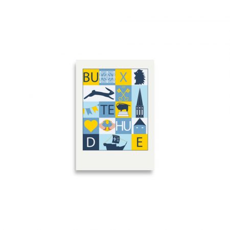 Poster Stadtmosaik Buxtehude (farbig) – Bild 3