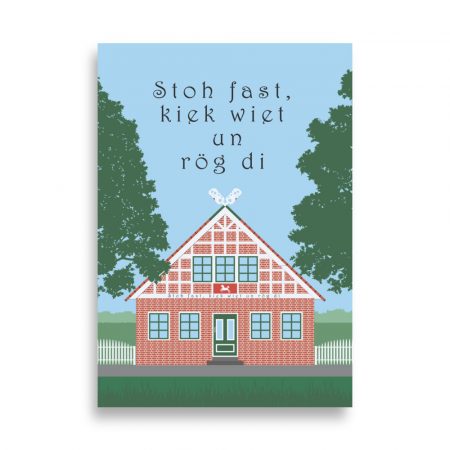 Illustration Fachwerkhaus Altes Land
