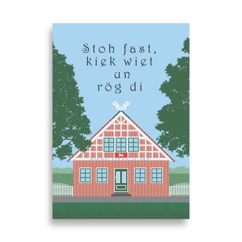 Illustration Fachwerkhaus Altes Land