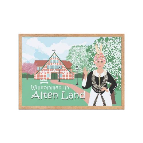 Altländer Blütenkönigin, Holzrahmen