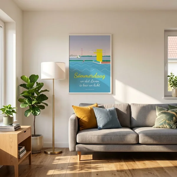 Grafikposter Schwimmerin