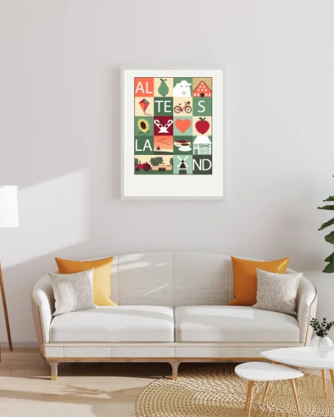 Altes Land Herbst Poster Collage Wohnzimmer