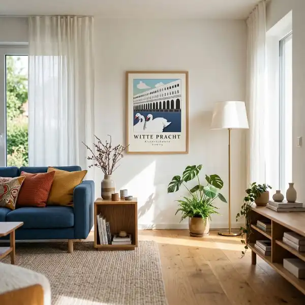 Hamburg Alsterschwäne Poster Wohnzimmer