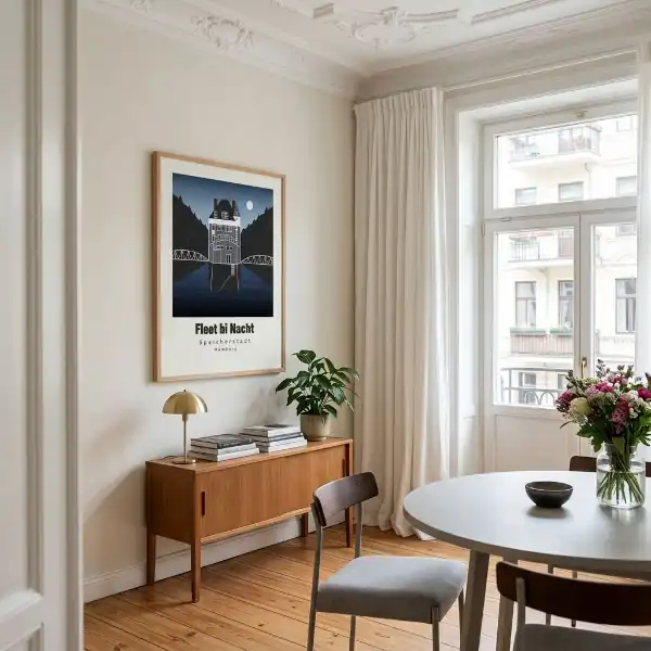 Hamburg Speicherstadt Poster in Hamburger Wohnung