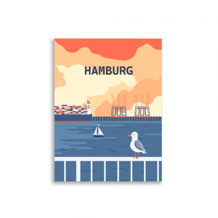 Poster Hamburger Hafen am Abend – Bild 4