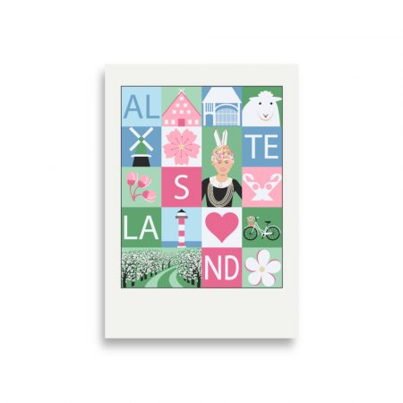 Poster Stadtmosaik Altes Land im Frühling (farbig) – Bild 2