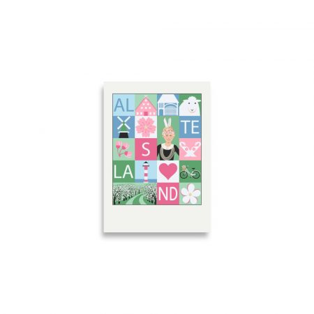 Poster Stadtmosaik Altes Land im Frühling (farbig) – Bild 3