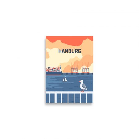 Poster Hamburger Hafen am Abend – Bild 3