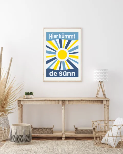 Here comes the sun als plattdeutsches Poster