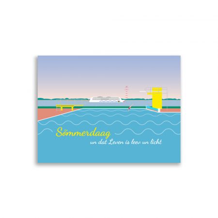 Poster Freibad Hollern-Twielenfleth: "Sömmerdaag und dat Leven is leev un licht", Querformat – Bild 4