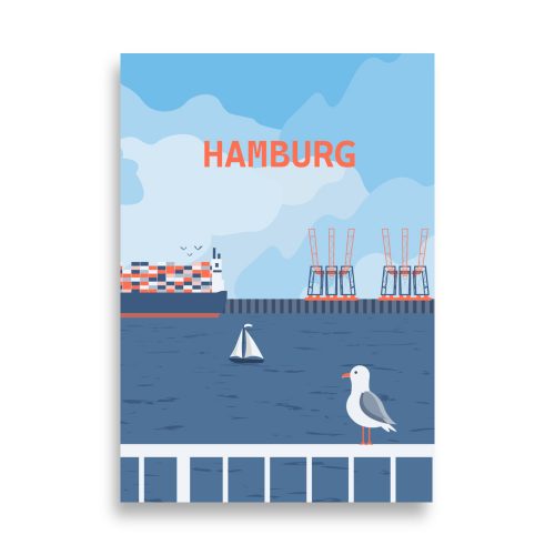 Hamburg Hafen Poster Kinderzimmer