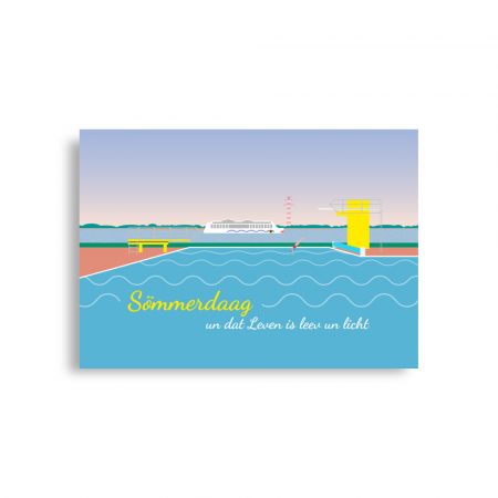 Poster Freibad Hollern-Twielenfleth: "Sömmerdaag und dat Leven is leev un licht", Querformat – Bild 2