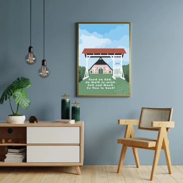 Plattdeutsche Sprüche Poster - Nord un Süd