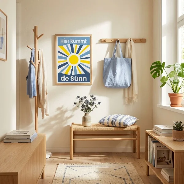 Here comes the sun Poster plattdeutsch in Flur 