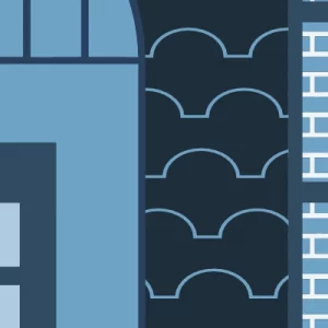 Buxtehude Wimpel Grafikposter Ausschnitt