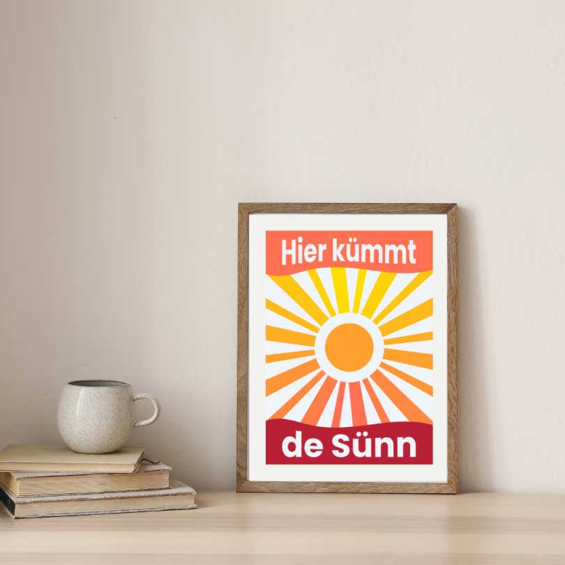 Plattdeutsch Poster Sonne