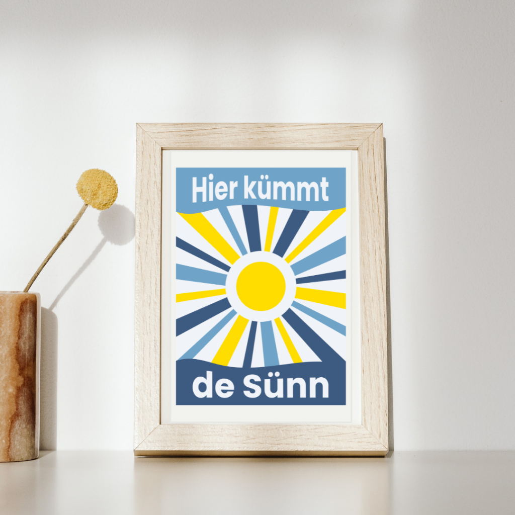 Poster "Hier kümmt de Sünn"
