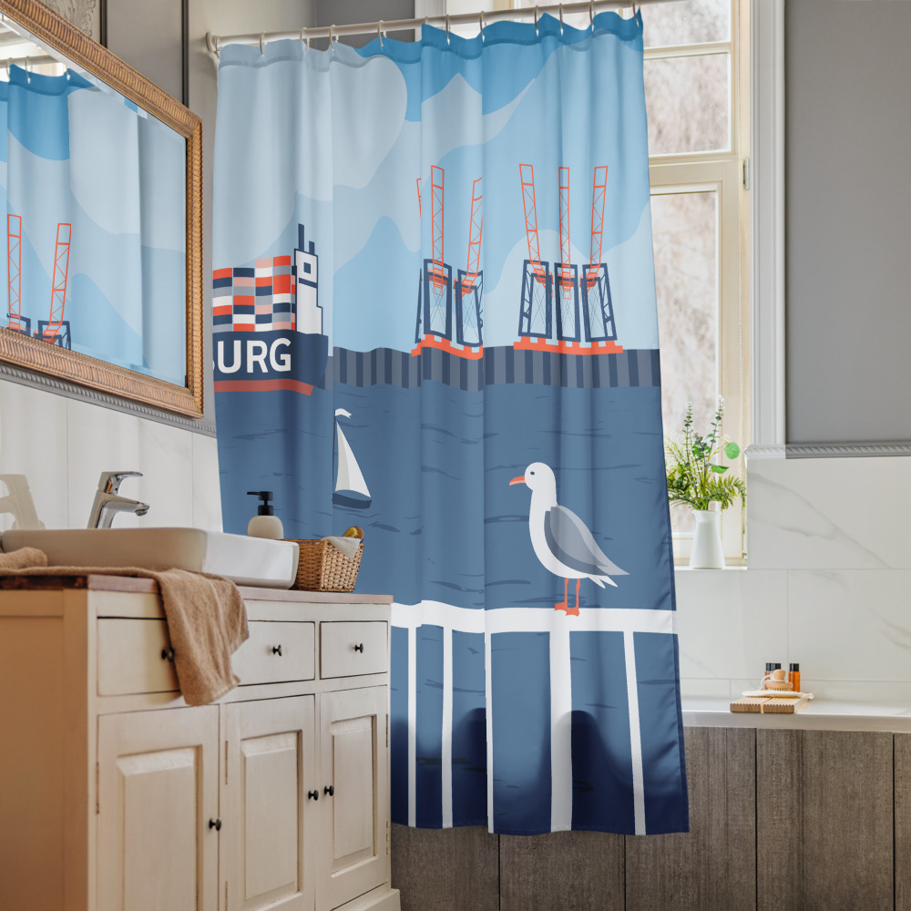 Einrichtungsvorschlag Duschvorhang Hamburg Hafen