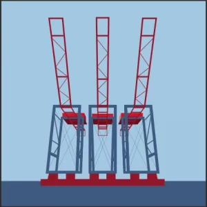 Hamburg Hafenkräne Grafik