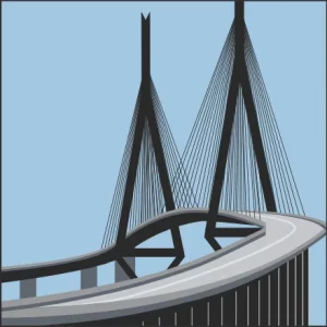 Hamburg Köhlbrandbrücke Grafik