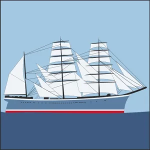 Hamburg Rickmer Rickmers Grafik