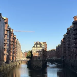 Hamburg Wasserschloss in der Speicherstadt Foto