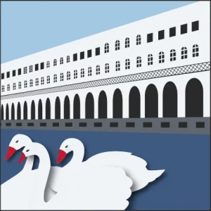 Hamburg Alsterschwäne Grafik
