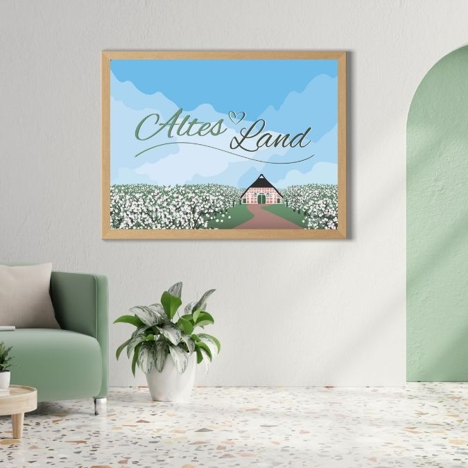 Poster Altes Land Blütenmeer