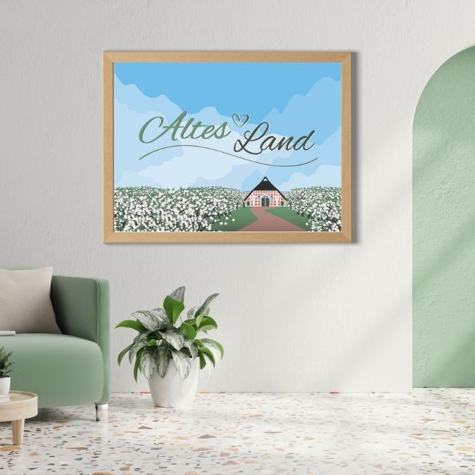 Poster Altes Land Blütenmeer