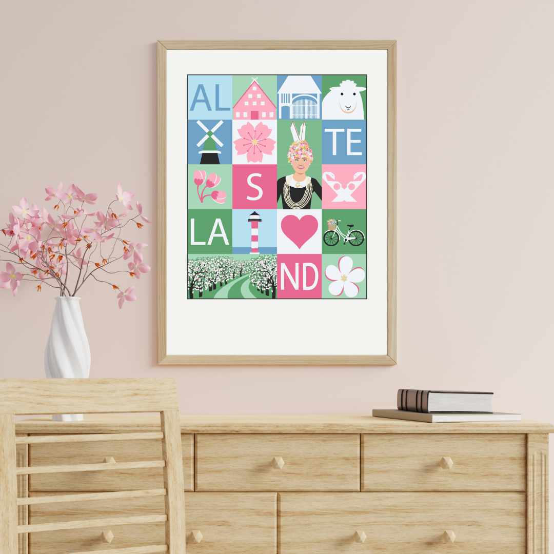 Altes Land Frühling Grafikposter