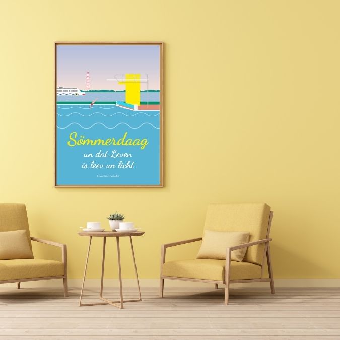 Altes Land Sömmerdaag - Poster Freibad Hollern Twielenfleth