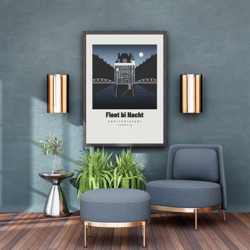 Speicherstadt Hamburg Grafikposter