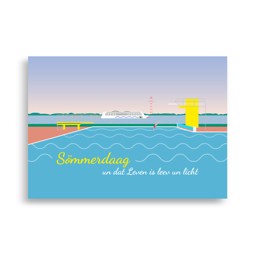 Poster Freibad Altes Land: "Sömmerdaag", Querformat – Bild 5