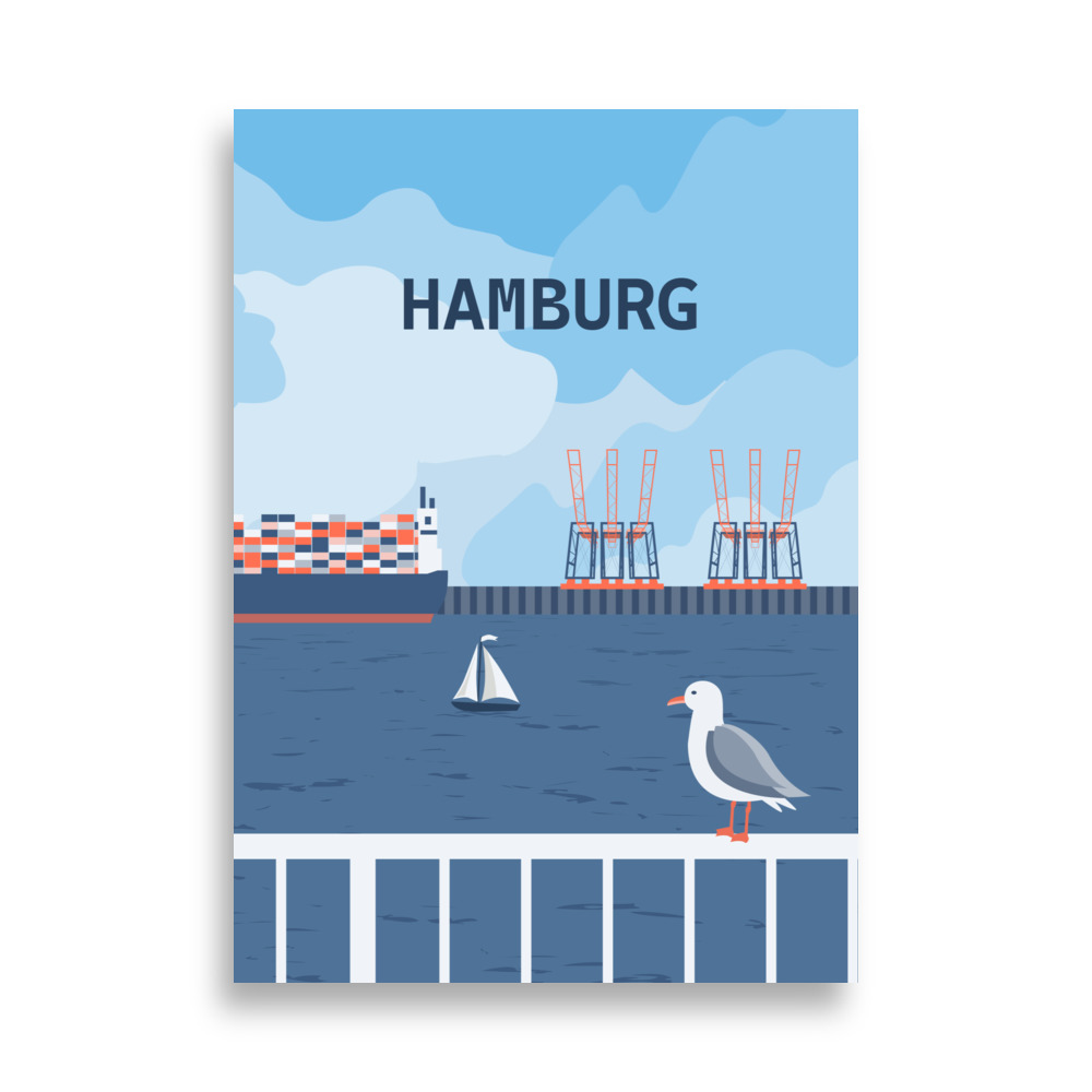 Hamburg Hafen Poster Kinderzimmer – Bild 5