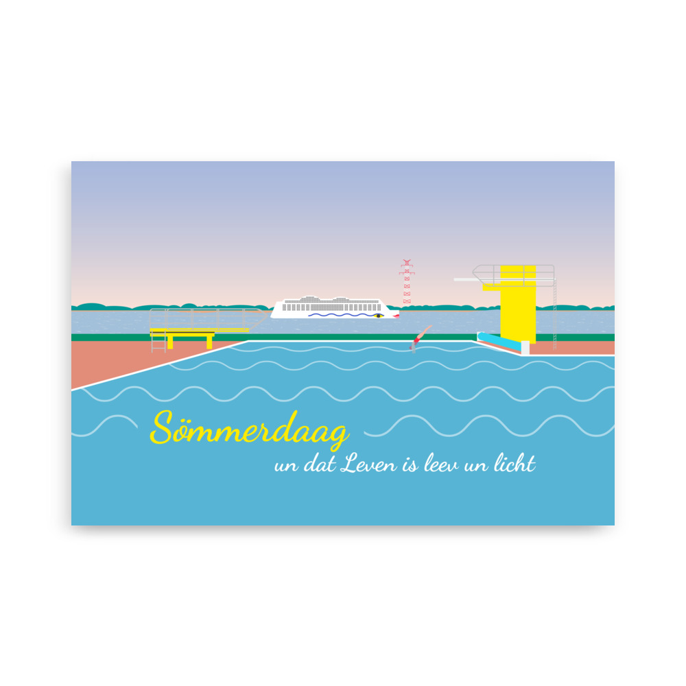 Poster Freibad Altes Land: "Sömmerdaag", Querformat – Bild 6