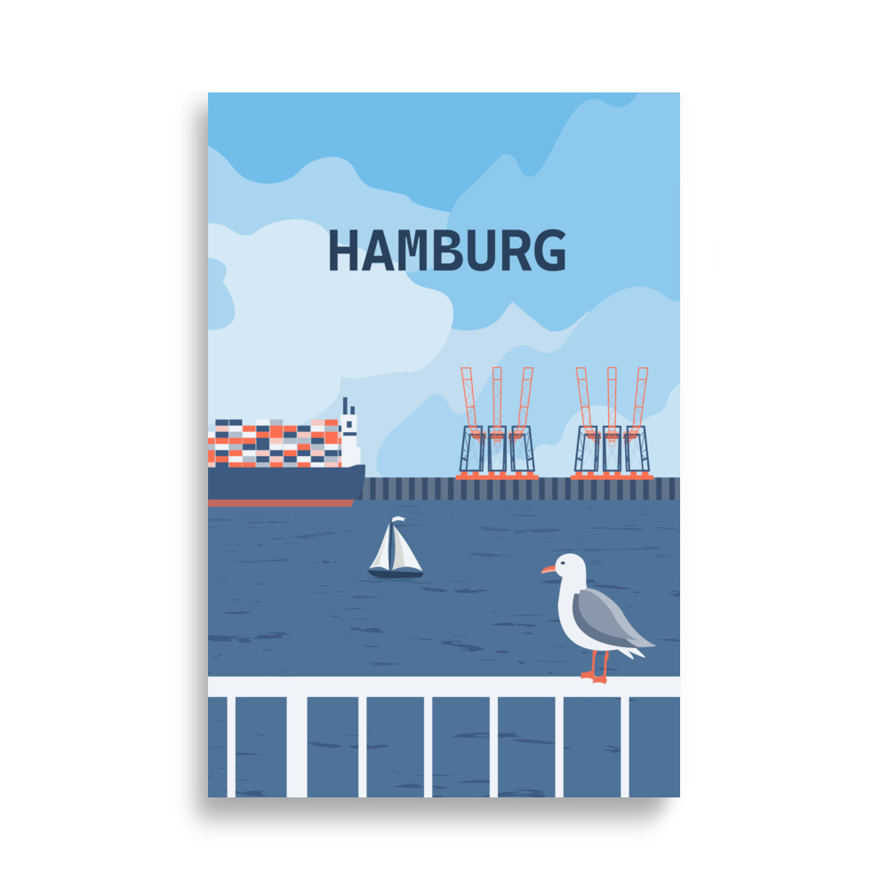 Hamburg Hafen Poster Kinderzimmer – Bild 6