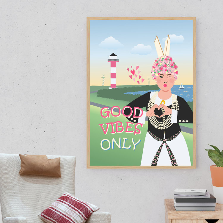 Poster Altes Land Blütenkönigin Sonnenuntergang