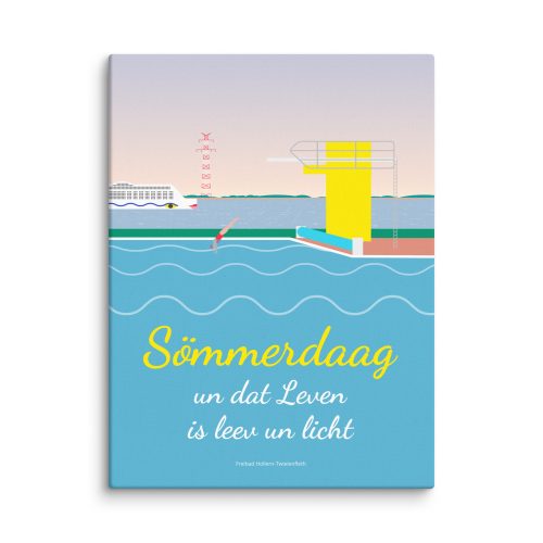 Leinwanddruck Freibad Hollern-Twielenfleth (Hochformat)