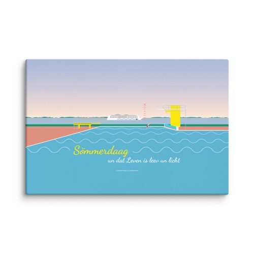 Leinwandbild Freibad Sommer (Querformat)