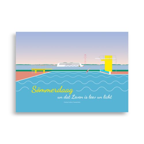 Poster Freibad Altes Land: "Sömmerdaag", Querformat