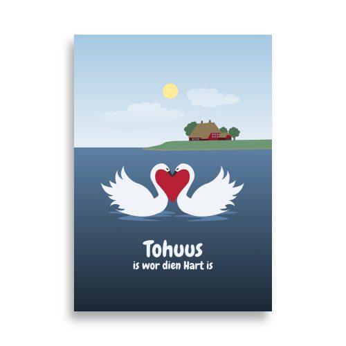 Schwäne Herz Poster: "Tohuus"