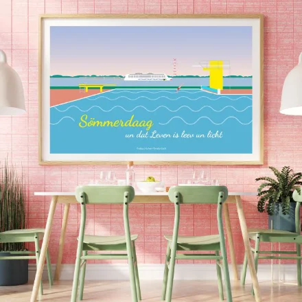 Altes Land Freibad Hollern Twielenfleth Poster