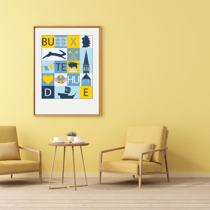 Buxtehude Stadtmosaik Poster