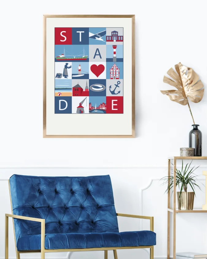 Stade Poster Grafikmosaik