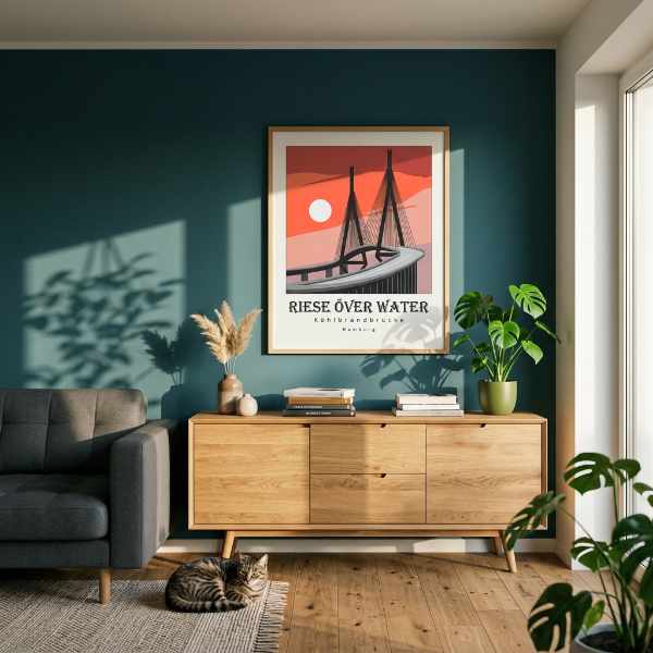 Elbphilharmonie Grafikposter orange