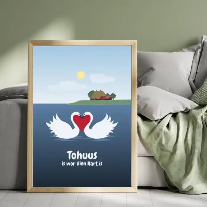 Tohuus Plattdeutsch Spruch Poster